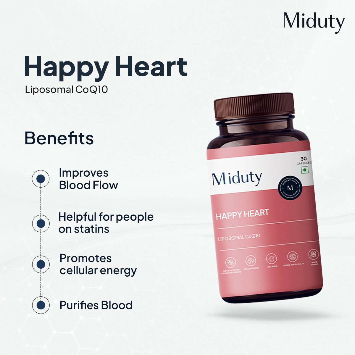Happy Heart - Liposomal CoQ10 - Miduty