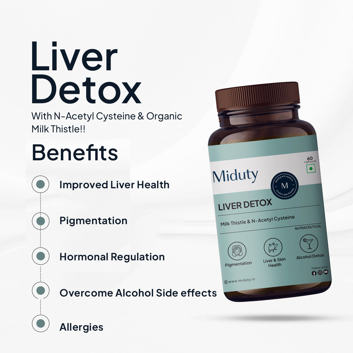 Benefits of Miduty Liver Detox Tablets