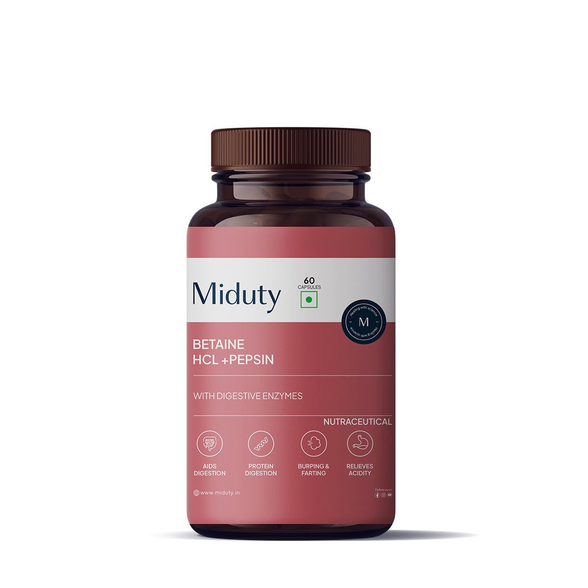 Betaine HCL+ Pepsin - Miduty