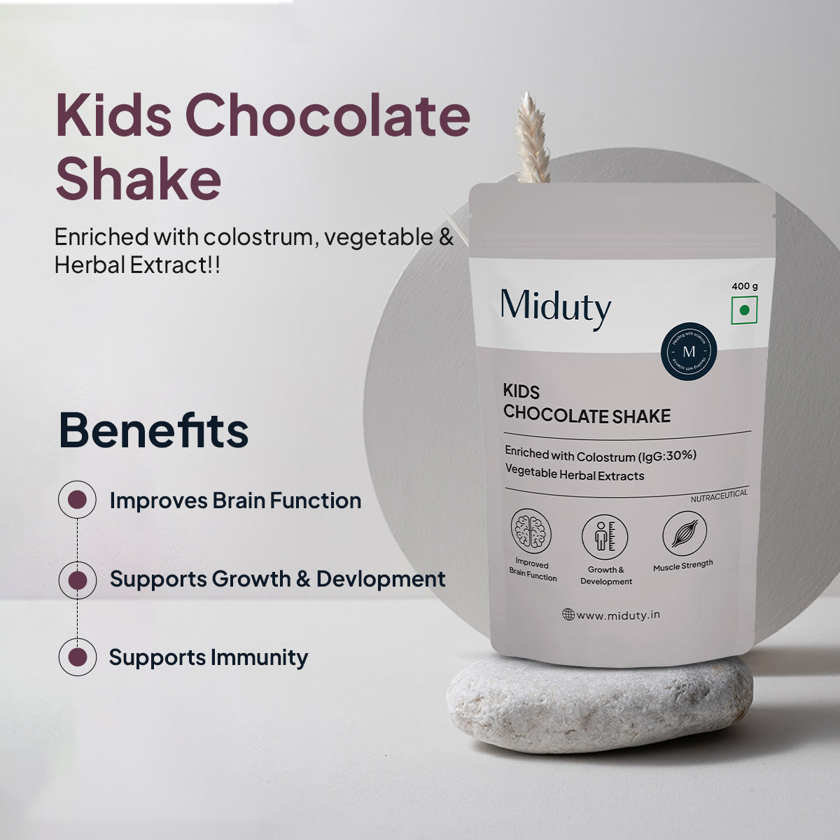 Benefits of Miduty Chocolate Milk Shake Powder